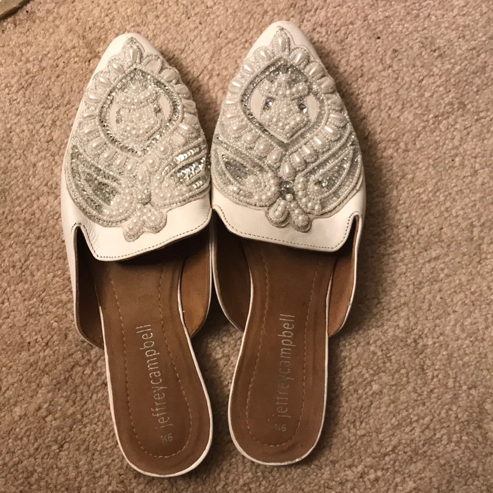 Jeffrey Campbell Jeweled Mules / slides